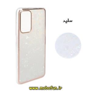قاب گوشی Xiaomi Poco M3 - Redmi 9T شیائومی مای کیس دور سفید ماربل سفید پاپ سوکت دار کد 146