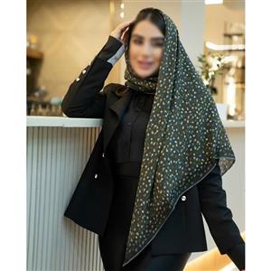 روسری زنانه مدل کرپ حریر گل ریز کد S30