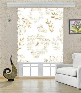 پرده زبرا طرح برگ طلا مدل 1011