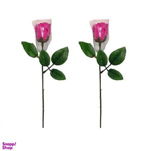 گل مصنوعی مدل رز معطر مجموعه 2 عددی