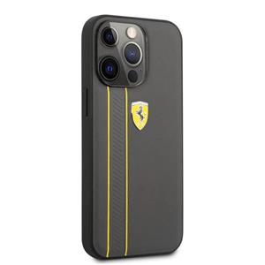 کاور فراری مدل Leather Case With Debossed Stripes مناسب برای گوشی موبایل اپل iPhone 13 Pro Max 