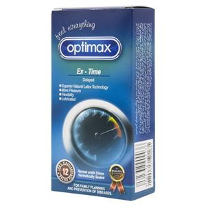 کاندوم اپتیمکس مدل Ex-Time بسته 12 عددی Optimax Condoms 12PSC 