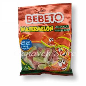 پاستیل مدل هندوانه bebeto water melon وزن 80 گرم
