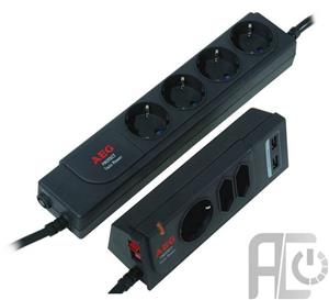 چند راهی برق ا گ مدل Protect Twin Power AEG Strip 