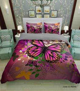 ست روتختی و لحاف مدل violet butterfly
