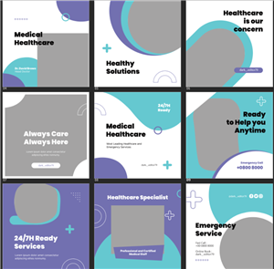 9 طرح لایه باز قالب پست اینستاگرام پزشکی و بهداشتی