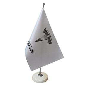 پرچم رومیزی مدل طرح لوگوی تسلا 