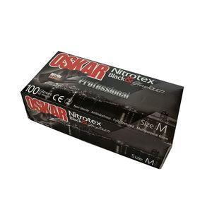 دستکش نیتریل اسکار مدل 01M سایز مدیوم بسته 100 عددی