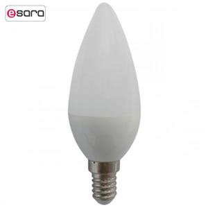 لامپ ال ای دی 5 وات میکروفایر مدل شمعی مات پایه E14 microfire 5W LED Candle Milky Lamp 