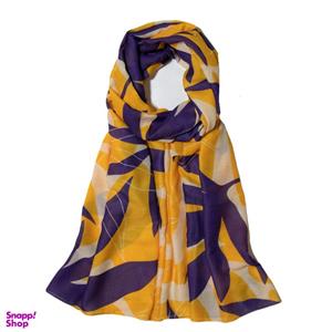 شال زنانه مدل نخ پنبه مزونی طرح برگ پاییزی کد ana-1470