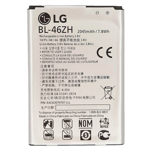 باتری موبایل مدل BL-46ZH ظرفیت 2045 میلی آمپر ساعت مناسب برای گوشی موبایل ال جی  K7/ K8