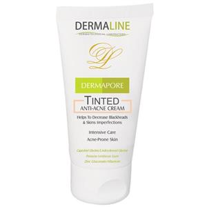 کرم ضد جوش رنگی (DERMAPORE) درمالاین بژ طبیعی Dermaline Dermapore Tinted Anti Acne Cream 45ml