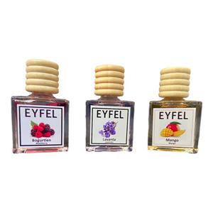 خوشبوکننده هوا خودرو ایفل مدل انبه و شاتوت و لوندر کد Mango-Blackberry-Lavender حجم 10 میلی لیتر بسته 3 عددی