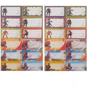 برچسب طرح نام و کلاس مدل مرد عنکبوتی و جنگجویان بسته 2 عددی