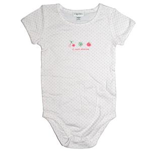 بادی آستین کوتاه نوزادی او وی اس مدل خال خالی