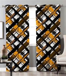 پرده پانچ اتاق خواب دو تکه مدل چهارخانه