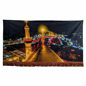 پرچم مدل محرم امام حسین طرح گنبد و بین الحرمین