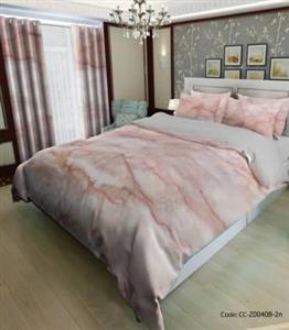 روتختی و ملحفه دو نفره ویولت مدل گلپری