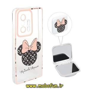قاب گوشی Mi 11T - Mi 11T Pro شیائومی ژله ای شفاف فانتزی طرح مینی موس Minnie Mouse پاپ سوکت دار آینه ای محافظ لنز دار کد 58