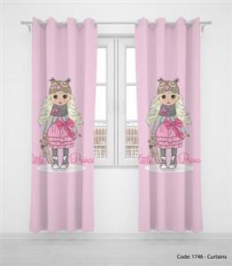 پرده پانچی صورتی دخترانه مدل DREAM 2