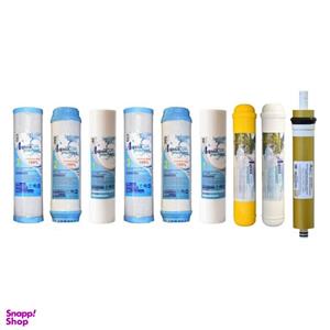 فیلتر دستگاه تصفیه آب آکوا پیورست مدل TWN 9030 RO NEW مجموعه 8 عددی به همراه فیلتر تصفیه آب مدل ممبران
