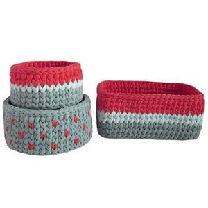 ست سبد وسایل کودک مدل Kids Storage Basket-02 مجموعه 3 عددی