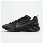 کفش کتانی مردانه کد React Element 55 Unisex Black Sneakers Bq6166 008