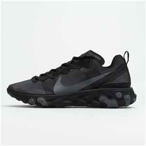 کفش کتانی مردانه کد React Element 55 Unisex Black Sneakers Bq6166 008 