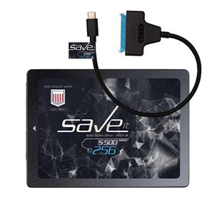 اس اس دی اینترنال سیویت مدل S500 به همراه کابل تبدیل SATA3 به TYPE-C ظرفیت 256 گیگابایت
