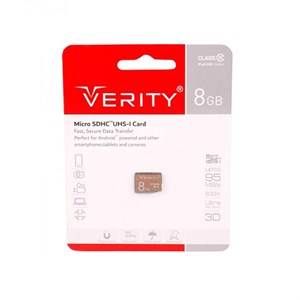 کارت حافظه microSDHC وریتی مدل Ultra کلاس 10 استاندارد UHS-I U1 سرعت 95MBps همراه با آداپتور SD ظرفیت 8 گیگابایت