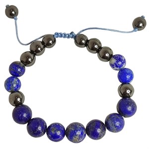 دستبند مدل لاجورد و حدید طبیعی