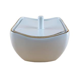 قندان شرکت صنایع چینی تقدیس مدل کواترو خط طلا