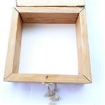 جعبه چوبی روستیک پوستدار جعبه جواهر جعبه کادو 20 در20سانت  کد BZ 17896