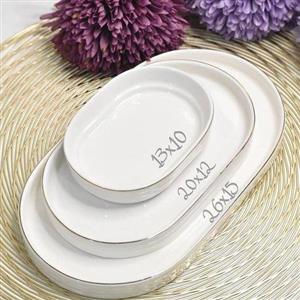 دیس های بزرگ سرامیکی لب طلایی acer ترکیه کد BZ 19155