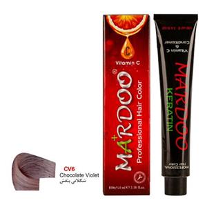 رنگ موی شکلاتی بنفش CV6 ماردو mardoo 100 میل