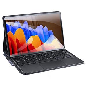 کیف کلاسوری کیبورد دار دوکس دوکیس مدل Tri-Fold مناسب برای تبلت سامسونگ Galaxy Tab S7 Plus