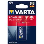 باتری 9 ولت وارتا لانگ لایف مکث پاور (VARTA LONG LIFE MAX POWER BATTERY 9V) – جعبه ی 10 تایی