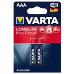 باتری نیم قلمی وارتا لانگ لایف مکث پاور (VARTA LONG LIFE MAX POWER BATTERY AAA) 2 عددی