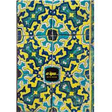 دفتر 100 برگ Clips جلد شومیز طرح کاشی سنتی Clips 100 Adult Ring Cover Traditional Tiles Design Notebook