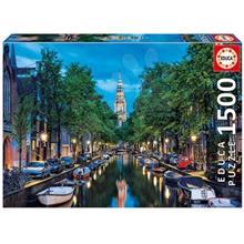 پازل 1500 تکه ادوکا مدل AmsterdamCanal At Dusk Educa AmsterdamCanal At Dusk 1500 Pcs Puzzle