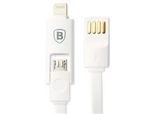 کابل دو پورت Micro USB و Lightning مارک Baseus 