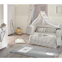 سرویس 9 تکه لحاف کودک کیدبو مدل Cute Bear Beige Kidboo Cute Bear Beige 9 Pieces Kids Duvet Set