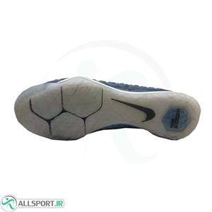 کفش فوتسال نایک هایپرونوم طرح اصلی سرمه ای طوسی Nike Hypervenom X 