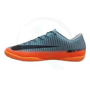 کفش فوتسال نایک مرکوریال طرح اصلی طوسی نارنجی Nike Mercurial