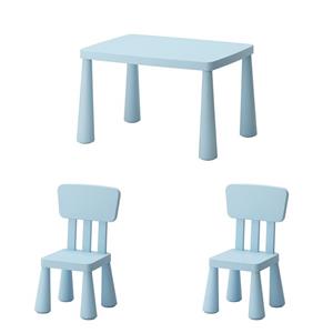 میز و صندلی کودک ایکیا مدل MAMMUT آبی 