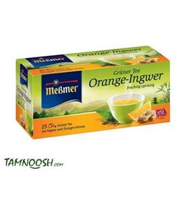 چای سبز پرتقال زنجبیل