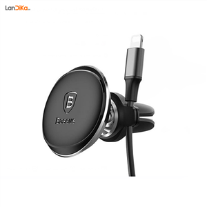 پایه نگهدارنده گوشی موبایل باسئوس مدل Magnetic Air Vent Car Mount With Cable Clip Baseus Magnetic Air Vent Phone Holder