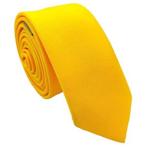 کراوات ساتن ساده هکس تای زرد 