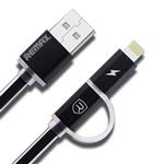 Remax DSPT D14 2 In 1 Micro USB to USB Cable For Android And iPhone