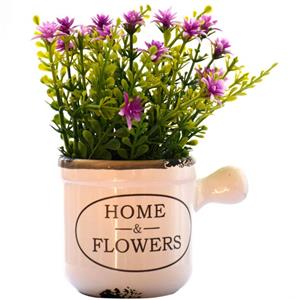 گلدان به همراه گل مصنوعی آناترا مدل Home Flowers 01